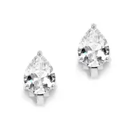 'Adriana' Cubic Zirconia Stud Earrings - Clip On