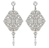 'Paris' Chandelier Silver Event Earrings by Stephanie Browne