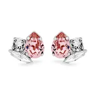 'Bau' Vintage Rose Cluster Stud Earrings in Crystal and Silver by Ronza George