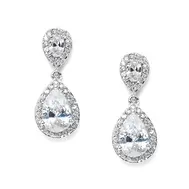 'Scarlette II' Cubic Zirconia Event Earrings 'CLIP ON'