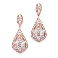  'Rebecca' Rose Gold Art Deco Earrings