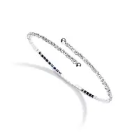 'Tara' Silver Coil CZ Bracelet 