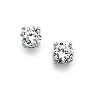 'Madison' 10mm Round Cubic Zirconia Stud Earrings