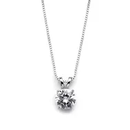 'Lindsey' CZ Round-Cut Necklace with Double Loop Top