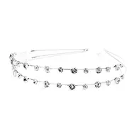 'Kate' Two-Row Headband with Round Crystals