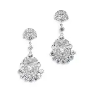 'Lillianna' Vintage Glamour CZ Bridal Earrings