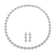 'Jenna' Elegant Cubic Zirconia Bridal & Event Earring and Necklace Set