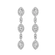 'Sabrina' Delicate Cubic Zirconia Marquise Drop Earrings