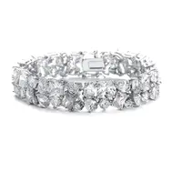 'Holly' Stunning Wedding Bracelet in Multi Shaped CZ