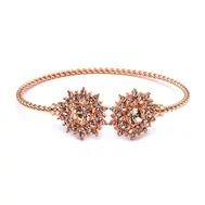 'Sunburst' Rose Gold Crystal Cuff Bracelet