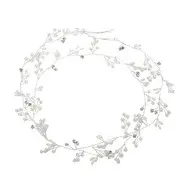 'Delicate Long  Vine' Crystal, Pearl and Rhinestone Silver Hair Vine