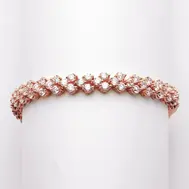 Jessica - Cubic Zirconia Event Bracelet in Rose Gold - Medium