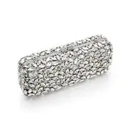 'Marquis' Silver Crystal Clutch