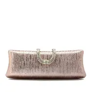 Horse Shoe Clutch In Pink Champagne