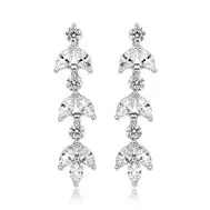 'Jenna II' - Delicate Cubic Zirconia Bridal & Event Earrings