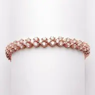 Jessica - Cubic Zirconia Event Bracelet in Rose Gold - Petite
