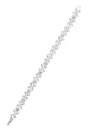 'Clover' Marquis Cut Cubic Zirconia Wedding Bracelet