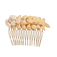 'Ocean Spray' Hand Wired hair comb Plated in Rich Gold by 'Nestina'