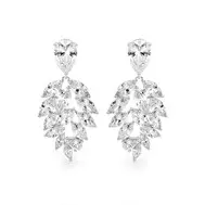 'Savannah' Marquis Cubic Zirconia Cluster Drop Earrings