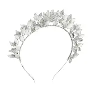 'Lexi' Silver Leaf Statement Headband