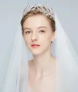 'Elise' Marquise Crystal Statement Tiara