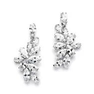 'Arki' Star Statement Marquis and Pear crystal cluster earrings