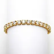 'GLAMOROUS' Gold Rhodium Tennis Bracelet - Petite