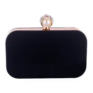 Gatsby Black Velvet Clutch