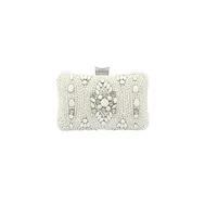 Sassy - Pearl and crystal beaded bridal clutch