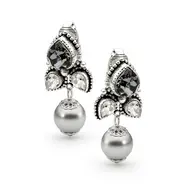 Hearts Desire Pearl & Crystal Clip On Earrings