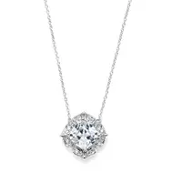 'Jasmine' Cubic Zirconia & Pavé Pendant & Necklace