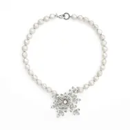 'Marie' Pearl & Crystal Event Necklace