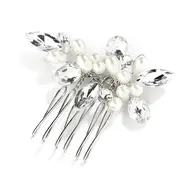 'Pretty' Pearl & Crystal Bridal Hair Comb