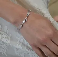 1. 'Silk' Crystal Bridal Bracelet by Stephanie Browne thumbnail